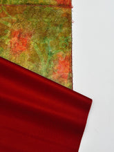 画像をギャラリービューアに読み込む, ⚠️難アリ・赤緑の暈し引箔の唐花模様【ケニショ・大】