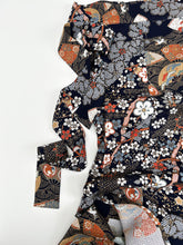 画像をギャラリービューアに読み込む, 七宝地紋に扇古典柄金彩模様【長丈シュッケニ】【日本橋三越品】