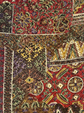 画像をギャラリービューアに読み込む, 紗綾型地紋に手染め更紗丸古典模様【M】