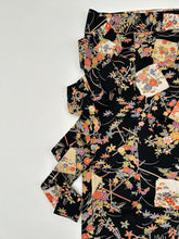 画像をギャラリービューアに読み込む, 麻の葉地紋に破れ色紙に松竹梅模様【長丈シュッケニ・丈91㎝】