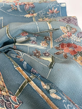 画像をギャラリービューアに読み込む, 錆浅葱暈しに古典柄模様【ティアード】