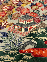 画像をギャラリービューアに読み込む, 菖蒲に楓笹梅家屋に雲掛け模様【L】
