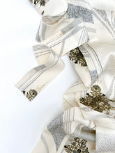 画像をギャラリービューアに読み込む, ⚠️シミあり縞地紋に江戸小紋変わり模様【長丈シュッケニ・丈91㎝】