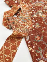画像をギャラリービューアに読み込む, 橘に扇・籠目模様暈し染め【長丈シュッケニ・丈91㎝】