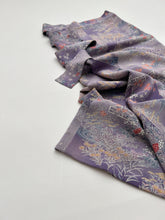 画像をギャラリービューアに読み込む, 縮緬地に暈し草花模様【シュッケニ】
