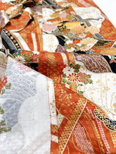 画像をギャラリービューアに読み込む, 七宝地紋に破れ色紙古典柄模様【長丈シュッケニ】