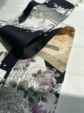 画像をギャラリービューアに読み込む, 扇面花鳥風景模様総斑点地紋【特短】