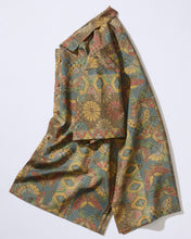 画像をギャラリービューアに読み込む, 蝶に菊・亀甲模様染大島【S】