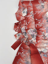 画像をギャラリービューアに読み込む, 雪輪に鶴金彩暈し花模様【長丈シュッケニ・丈91㎝】