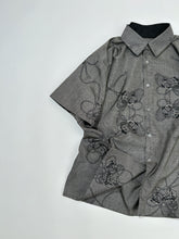 画像をギャラリービューアに読み込む, 新型・9マルキ花文箱模様大島紬【L】