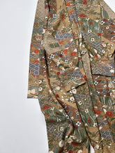 画像をギャラリービューアに読み込む, 膨れ織に荻菊蝶模様【四つ釦】