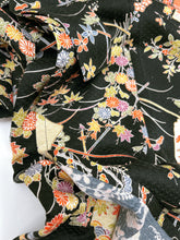 画像をギャラリービューアに読み込む, 麻の葉地紋に破れ色紙に松竹梅模様【長丈シュッケニ・丈91㎝】