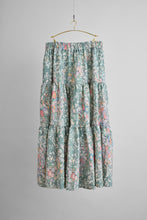 画像をギャラリービューアに読み込む, 錆浅葱色花車模様【ティアード】