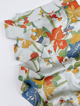 画像をギャラリービューアに読み込む, 藍白大花模様金彩縁【長丈シュッケニ】