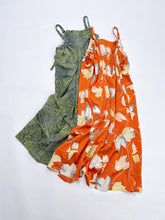 画像をギャラリービューアに読み込む, 鬼しぼ縮緬ちりめん・更紗模様【サイドギャザーワンピース】