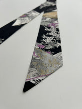 画像をギャラリービューアに読み込む, 扇面花鳥風景模様総斑点地紋【特短】