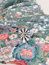 画像をギャラリービューアに読み込む, 錆浅葱色花車模様【ティアード】