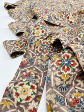 画像をギャラリービューアに読み込む, 変わり亀甲に更紗模様暈し絵【長丈シュッケニ・丈91㎝】