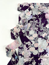 画像をギャラリービューアに読み込む, 流水地紋に雪輪模様草花尽くし【長丈シュッケニ・丈91㎝】