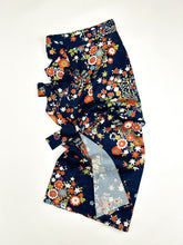 画像をギャラリービューアに読み込む, 鮫小紋地紋に楓菊荻模様【長丈シュッケニ・丈91㎝】