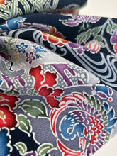 画像をギャラリービューアに読み込む, 椿山鳥流水風景型染模様【サイドギャザーワンピース】