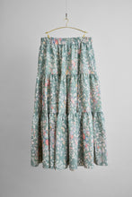 画像をギャラリービューアに読み込む, 錆浅葱色花車模様【ティアード】