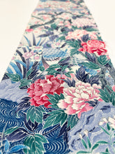画像をギャラリービューアに読み込む, 鬼しぼ縮緬友禅手描き・流水花鳥模様【サイドギャザーワンピース】