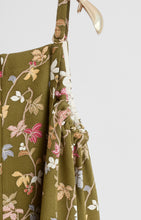 画像をギャラリービューアに読み込む, 鬼しぼ枝葉模様【サイドギャザーワンピース】