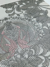 画像をギャラリービューアに読み込む, 唐織麗彩花鳥模様プラチナ箔【ケニショ・小】