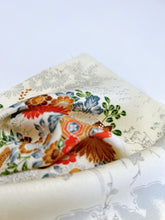 画像をギャラリービューアに読み込む, 扇に古典絵花模様【サイドギャザーワンピース】