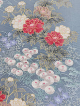 画像をギャラリービューアに読み込む, 紅掛空色地に草花模様【ティアード】