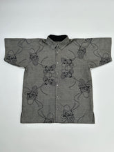 画像をギャラリービューアに読み込む, 新型・9マルキ花文箱模様大島紬【L】