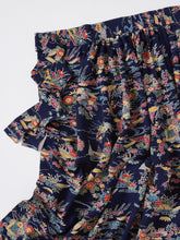 画像をギャラリービューアに読み込む, 花風景模様御所車型染【ギャザータイプ】