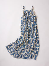 画像をギャラリービューアに読み込む, 幾何学蝶模様縮緬【サイドギャザーワンピース】