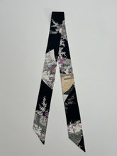 画像をギャラリービューアに読み込む, 扇面花鳥風景模様総斑点地紋【特短】