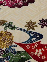 画像をギャラリービューアに読み込む, ビンテージ・紗綾型古典地紋に型染め【ギャザータイプ】(新商品)