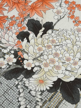 画像をギャラリービューアに読み込む, 細紗綾型に菊梅楓【サイドギャザーワンピース】