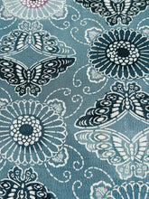 画像をギャラリービューアに読み込む, 縮緬花鳥模様(ビンテージ)【サイドギャザーワンピース】