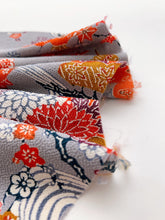 画像をギャラリービューアに読み込む, 松に菊流水花模様・縮緬