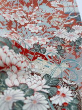 画像をギャラリービューアに読み込む, 銀彩金彩扇花模様【四つ釦】