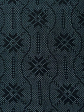 画像をギャラリービューアに読み込む, 5周年・よろけ縞に幾何学華模様大島【L】