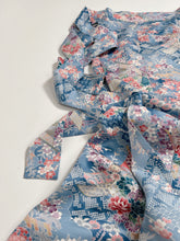 画像をギャラリービューアに読み込む, 雲絵に四季の草花尽くし模様【長丈シュッケニ・丈91㎝】