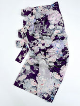 画像をギャラリービューアに読み込む, 流水地紋に雪輪模様草花尽くし【長丈シュッケニ・丈91㎝】