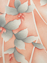 画像をギャラリービューアに読み込む, 紗綾型地紋に暈し花絵模様【長丈シュッケニ・丈91㎝】