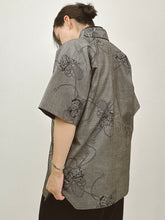 画像をギャラリービューアに読み込む, 新型・9マルキ花文箱模様大島紬【L】