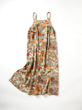 画像をギャラリービューアに読み込む, 縮緬草花鳥模様 【サイドギャザーワンピース】