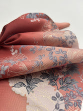 画像をギャラリービューアに読み込む, 雪輪に鶴金彩暈し花模様【長丈シュッケニ・丈91㎝】