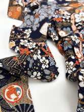 画像をギャラリービューアに読み込む, 七宝地紋に扇古典柄金彩模様【長丈シュッケニ】【日本橋三越品】