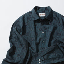 画像をギャラリービューアに読み込む, 5周年・よろけ縞に幾何学華模様大島【L】