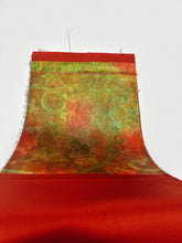 画像をギャラリービューアに読み込む, ⚠️難アリ・赤緑の暈し引箔の唐花模様【ケニショ・大】